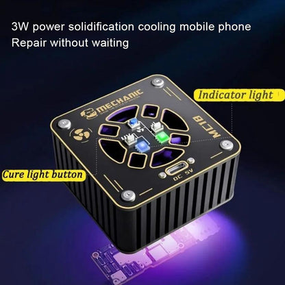 2-In-1 Uv Curing Fan With Adjustable Speed And Cooling Function