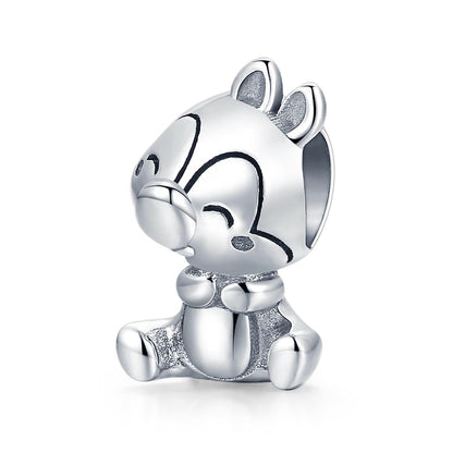 925 Sterling Silver Squirrel Charm For Diy Bracelets & Necklaces