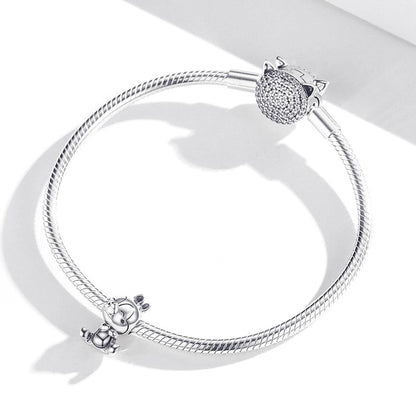 925 Sterling Silver Squirrel Charm For Diy Bracelets & Necklaces