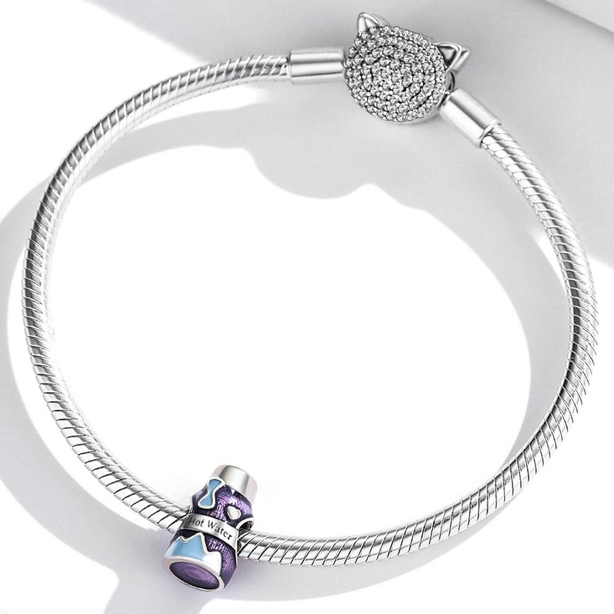 925 Sterling Silver Mini Vacuum Cup Beads For Diy Bracelets & Necklaces