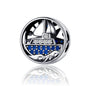 925 Sterling Silver Blue Zircon Sailing Charm For Diy Bracelets