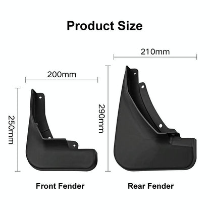 For Volkswagen T-Roc 2018-2022 4Pcs / Set Car Auto Soft Plastic Splash Flaps Fender Guard