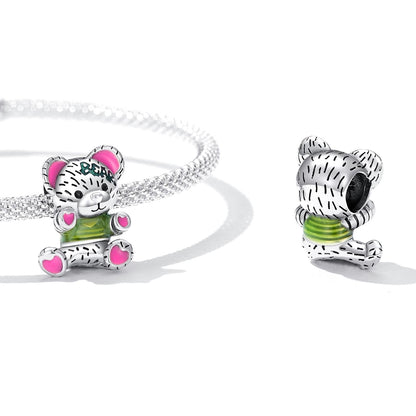 925 Sterling Silver Bear Beads For Diy Bracelets & Necklaces