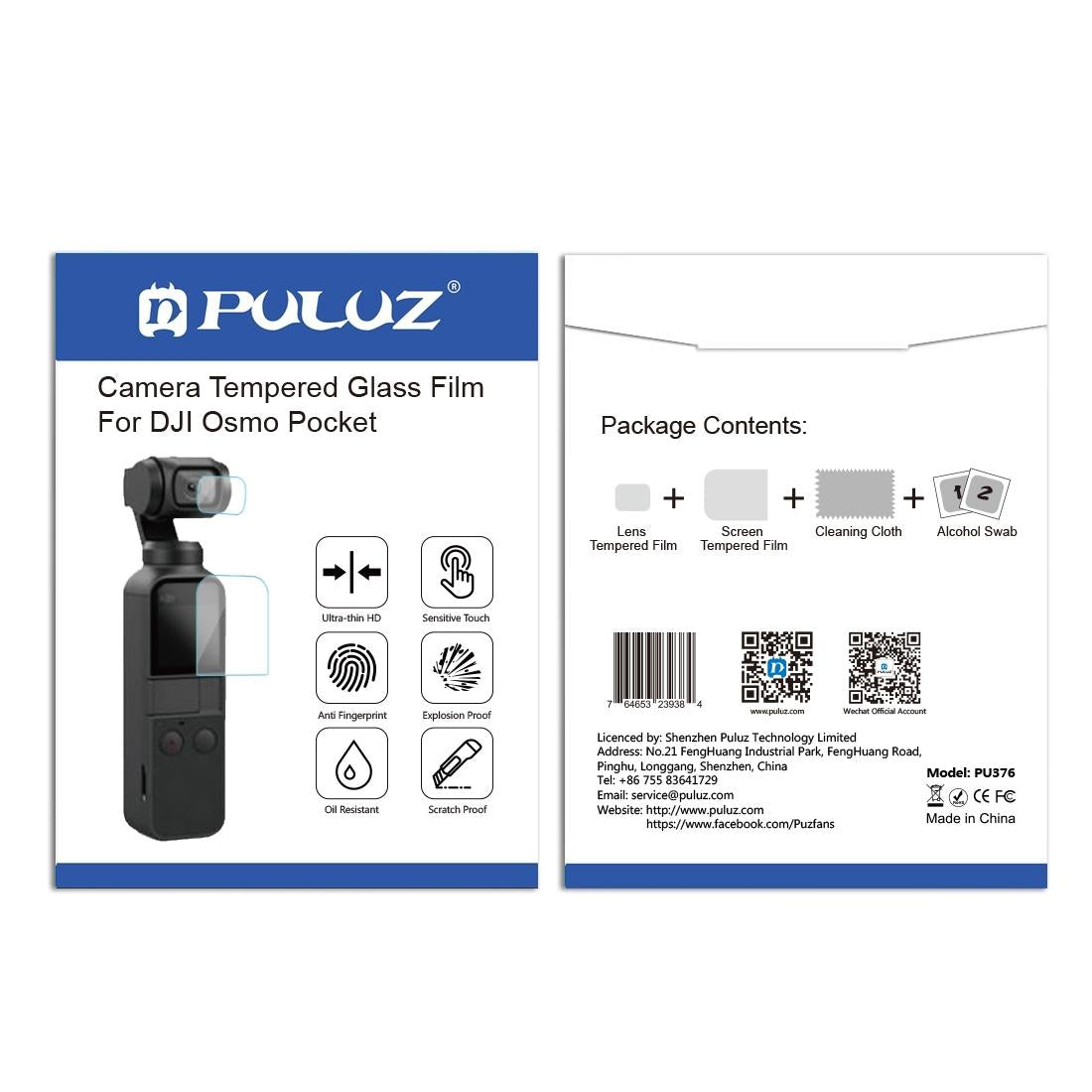 9h Tempered Glass Screen Protector for Dji Pocket Gimbal - 2.5d Hd