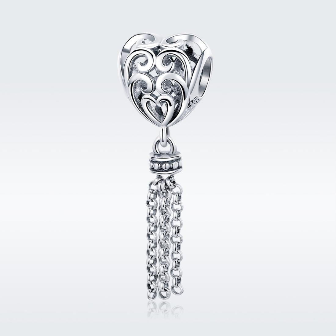 925 Sterling Silver Love Heart Beads