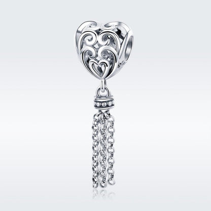 925 Sterling Silver Love Heart Beads