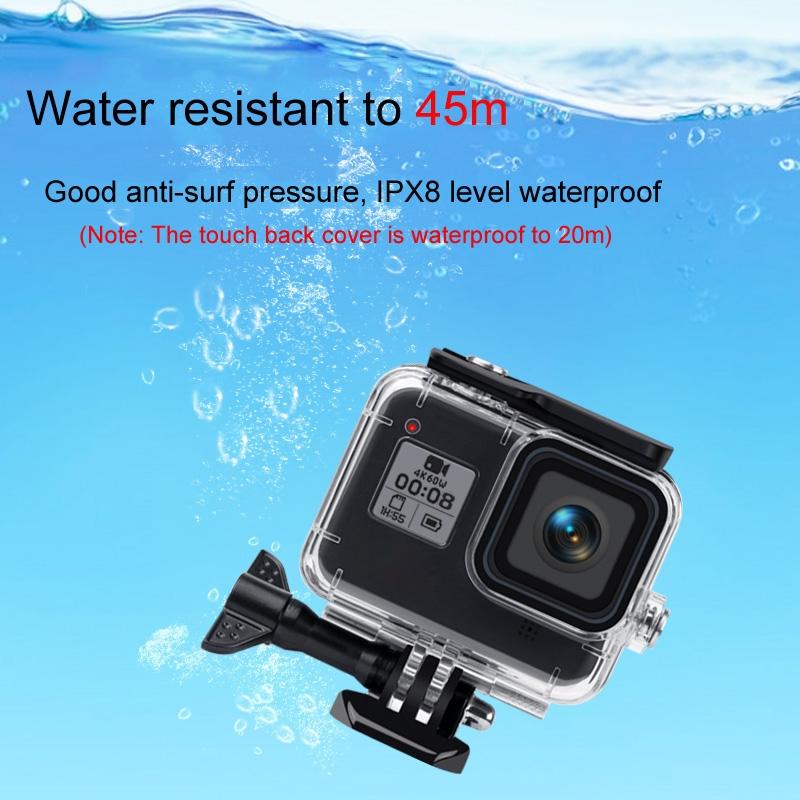 Waterproof Case for Gopro Hero8 - Touch Back Cover 45m