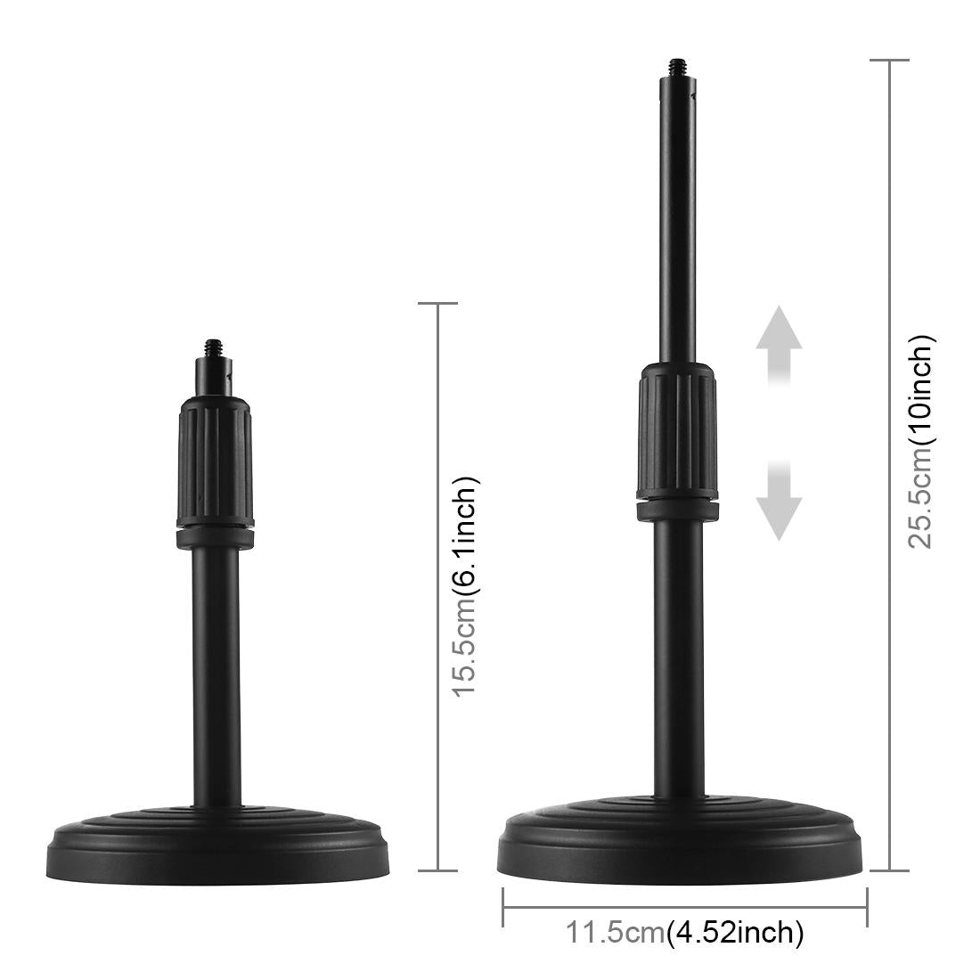 Horizontal Dual Phone Brackets Desktop Ring Light Kit - 4.7 Inch