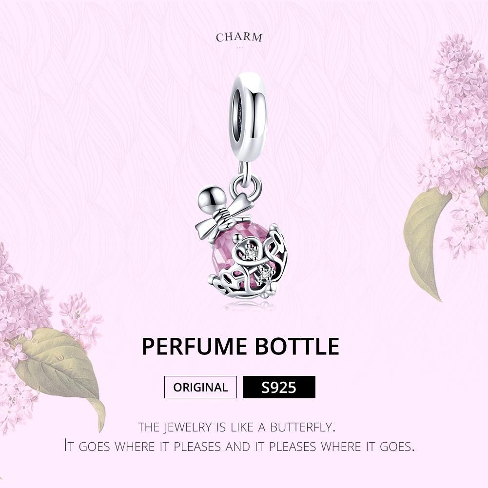 925 Sterling Silver Perfume Bottle Pendant For Diy Bracelets & Necklaces