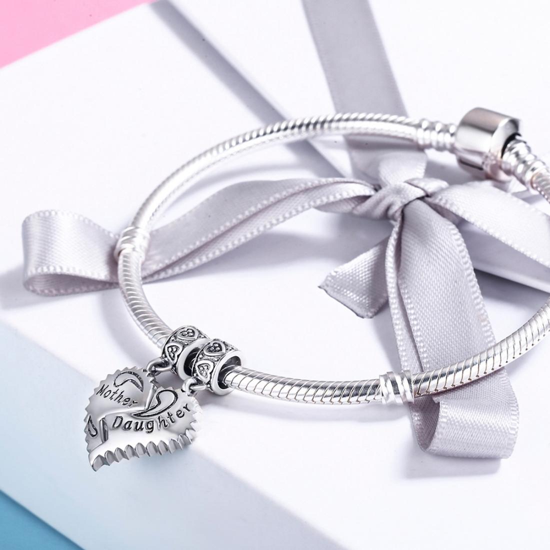925 Sterling Silver Simple Heart Shaped Bracelet