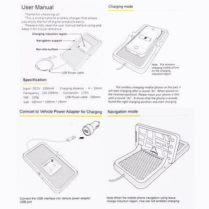5w Fast Charging Qi Wireless Charger for Home and Car
