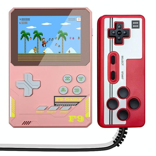 Handheld Game Console For Kids - 3.5 Inch Hd - Dark Blue Gift - Macaron Pink Double