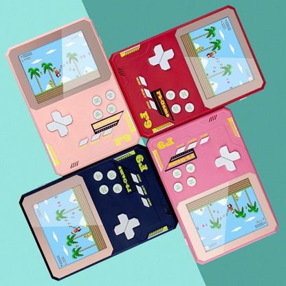 Handheld Game Console For Kids - 3.5 Inch Hd - Dark Blue Gift - Macaron Pink Double