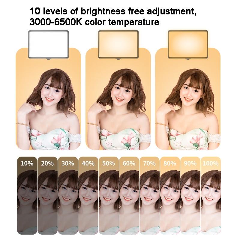 Small Tripod Live Fill Light - 10 Inch Three-Colour Temperature For Photography