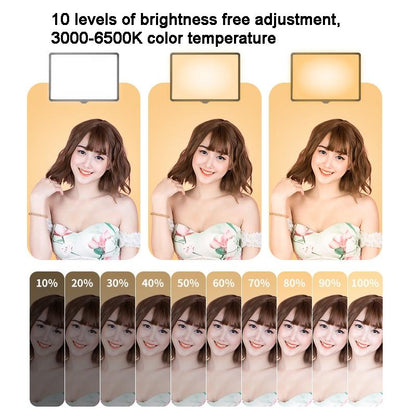 Small Tripod Live Fill Light - 10 Inch Three-Colour Temperature For Photography