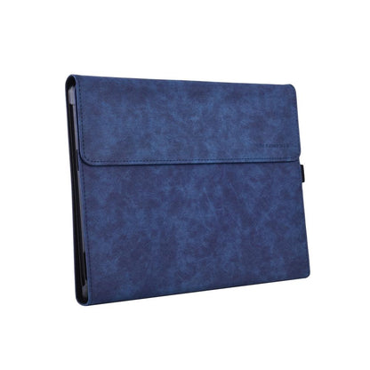 Leather Tablet Case & Power Bag For Microsoft Surface Pro X - 13 Inch Dark Blue