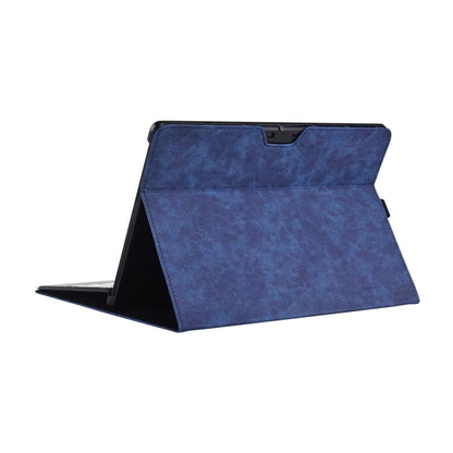 Leather Tablet Case & Power Bag For Microsoft Surface Pro X - 13 Inch Dark Blue