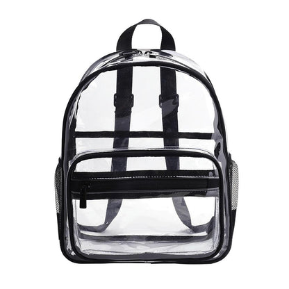 Waterproof Pvc Backpack for Students - Compact and Durable - Candy Colour Black