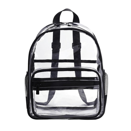 Waterproof Pvc Backpack for Students - Compact and Durable - Candy Colour Black