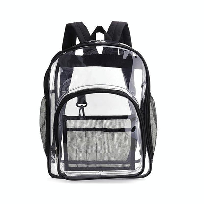 Waterproof Pvc Backpack for Students - Compact and Durable - Candy Colour Black