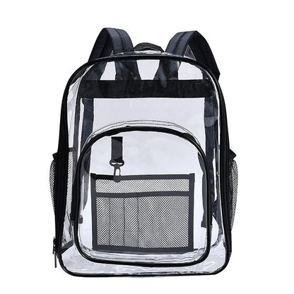 Waterproof Pvc Backpack for Students - Compact and Durable - Candy Colour Black