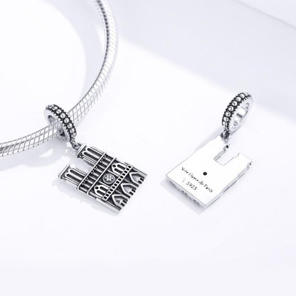 925 Sterling Silver Parisian Charm Bracelet & Necklace Set