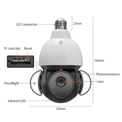 5Mp Floodlight Camera Bulb - E27