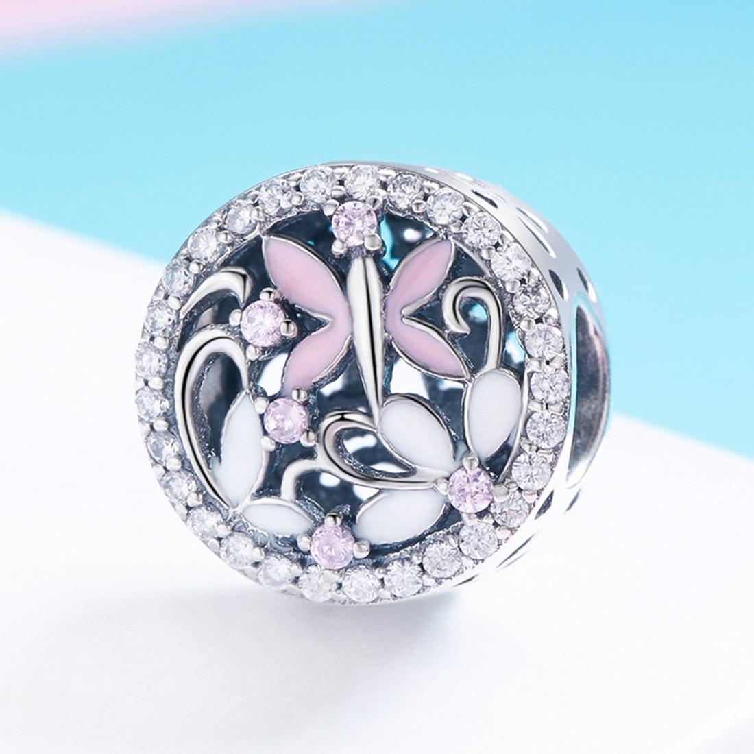 925 Sterling Silver Dragonfly Bead Pendant For Diy Bracelets & Necklaces