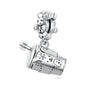 925 Sterling Silver Glass Pendant For Diy Bracelets & Necklaces