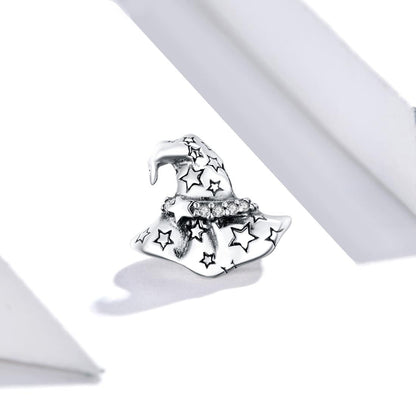 925 Sterling Silver Witch Hat Beads For Diy Bracelets & Necklaces
