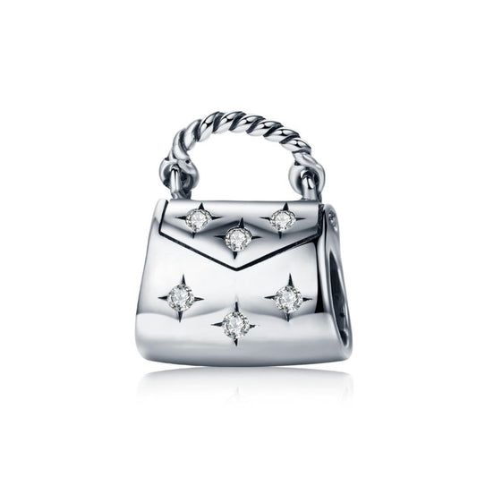 925 Sterling Silver Diamond Studded Beads Bracelet
