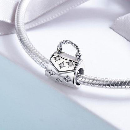 925 Sterling Silver Diamond Studded Beads Bracelet