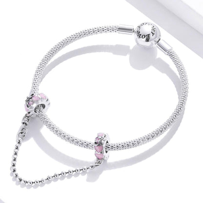 925 Sterling Silver Heart Safety Chain For Diy Bracelets & Necklaces