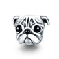 925 Sterling Silver Pug Diamond Bead Bracelet Accessory