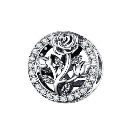925 Sterling Silver Rose Beads For Diy Jewelry Accessories