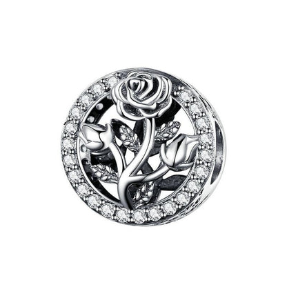 925 Sterling Silver Rose Beads For Diy Jewelry Accessories