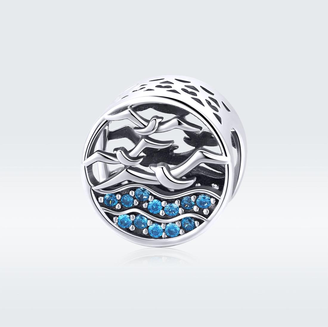925 Sterling Silver Blue Seagull Beaded Bracelet Accessories