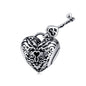 925 Sterling Silver Retro Heart Beaded Bracelet