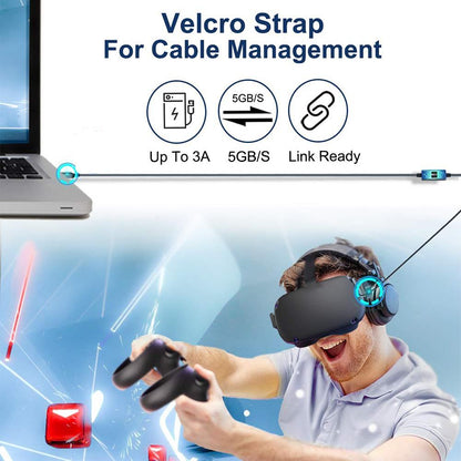 High-Speed Usb3.2 Vr Link For Oculus Quest 2 - 7M Braided