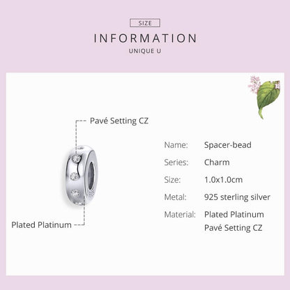 925 Sterling Silver Zircon Beaded Bracelet Accessories