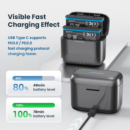 Fast Charge Battery Box for Sports Camera Accessories