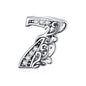 925 Sterling Silver Relief Number Series 0 9 Beads For Diy Bracelets And Necklaces Style - 7