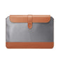 13-14 Inch Horizontal Microfiber Notebook Liner Bag In Gray & Brown