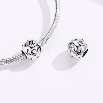 925 Sterling Silver Diy Beaded Bracelet For Scorpio Style - Scorpio