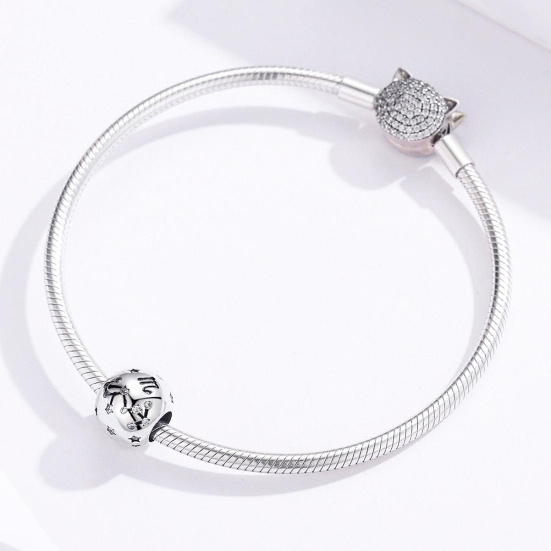 925 Sterling Silver Diy Beaded Bracelet For Scorpio Style - Scorpio