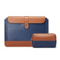 14-15.4 Inch Microfiber Notebook Liner & Power Bag - Horizontal Blue & Brown