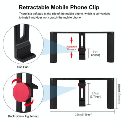 4-In-1 Vlogging Kit With 4.7 Ring Light Mic Tripod & Stabilizer