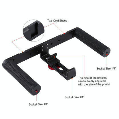4-In-1 Vlogging Kit With 4.7 Ring Light Mic Tripod & Stabilizer