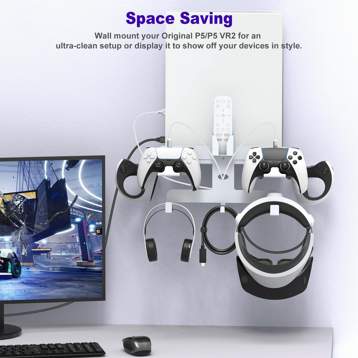 Jys Helmet Headset Storage Rack For Ps5 / Ps Vr2 Series