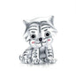 925 Sterling Silver Tiger Bead Pendant For Diy Bracelets & Necklaces